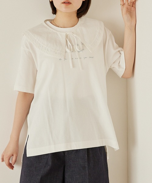 mikke(ミッケ)の「メッセージグラフィック半袖Tシャツ(Tシャツ/カットソー・レディース・ホワイト・FREE)」の20枚目の写真