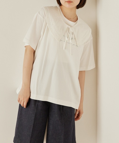 mikke(ミッケ)の「メッセージグラフィック半袖Tシャツ(Tシャツ/カットソー・レディース・ホワイト・FREE)」の19枚目の写真