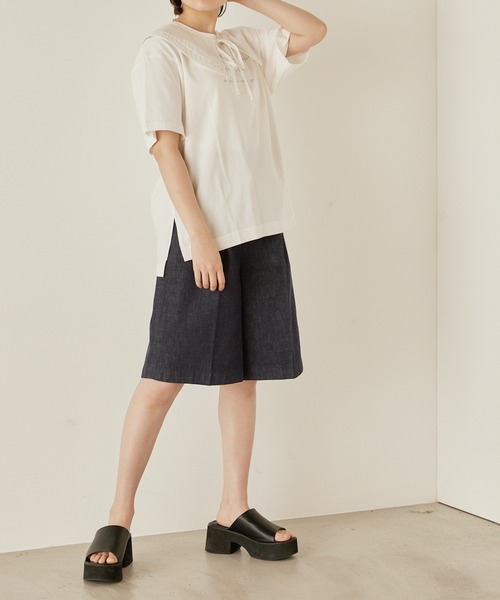 mikke(ミッケ)の「メッセージグラフィック半袖Tシャツ(Tシャツ/カットソー・レディース・ホワイト・FREE)」の21枚目の写真