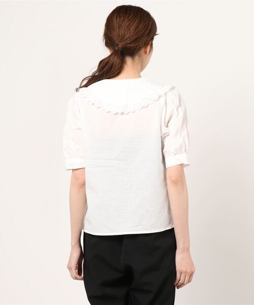 WEGO（ウィゴー）の「WEGO/フリルカラーパールボタンブラウス（シャツ/ブラウス・レディース・ホワイト・FREE）」の9枚目の写真