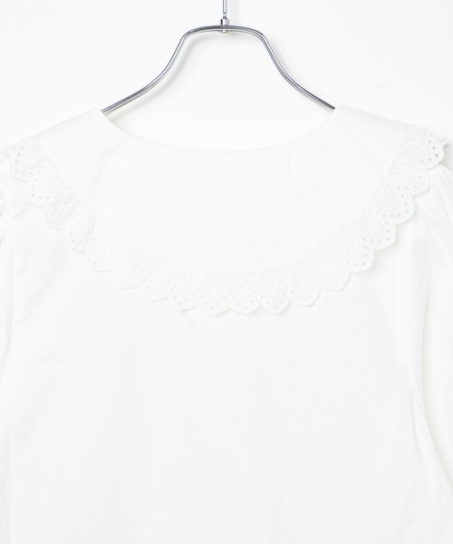 WEGO（ウィゴー）の「WEGO/フリルカラーパールボタンブラウス（シャツ/ブラウス・レディース・ホワイト・FREE）」の3枚目の写真