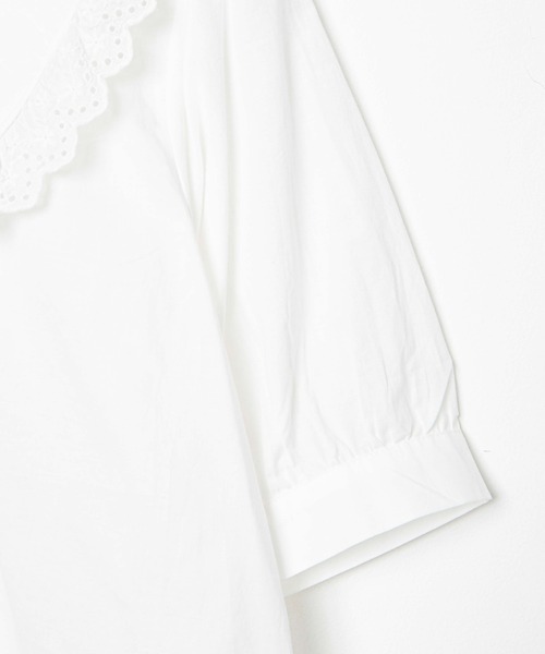 WEGO（ウィゴー）の「WEGO/フリルカラーパールボタンブラウス（シャツ/ブラウス・レディース・ホワイト・FREE）」の6枚目の写真