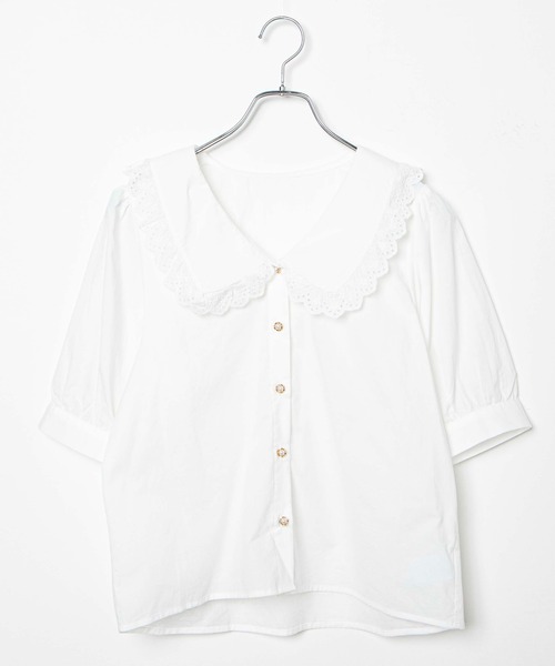 WEGO（ウィゴー）の「WEGO/フリルカラーパールボタンブラウス（シャツ/ブラウス・レディース・ホワイト・FREE）」の17枚目の写真