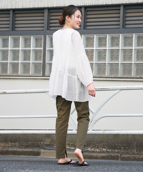 CIAOPANIC TYPY(チャオパニックティピー)の「SUMMERフェードカラー裾フリンジレギパン(その他パンツ・レディース・チャコールグレー/ベージュ/カーキ/アイボリー・SMALL/MEDIUM/LARGE/X-LARGE)」の9枚目の写真