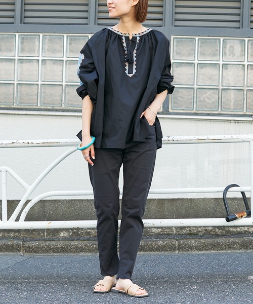 CIAOPANIC TYPY(チャオパニックティピー)の「SUMMERフェードカラー裾フリンジレギパン(その他パンツ・レディース・チャコールグレー/ベージュ/カーキ/アイボリー・SMALL/MEDIUM/LARGE/X-LARGE)」の8枚目の写真