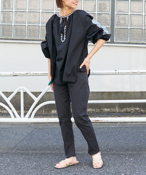 CIAOPANIC TYPY(チャオパニックティピー)の「SUMMERフェードカラー裾フリンジレギパン(その他パンツ・レディース・チャコールグレー/ベージュ/カーキ/アイボリー・SMALL/MEDIUM/LARGE/X-LARGE)」の6枚目の写真