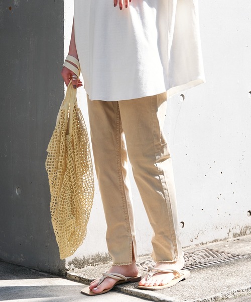 CIAOPANIC TYPY(チャオパニックティピー)の「SUMMERフェードカラー裾フリンジレギパン(その他パンツ・レディース・チャコールグレー/ベージュ/カーキ/アイボリー・SMALL/MEDIUM/LARGE/X-LARGE)」の15枚目の写真