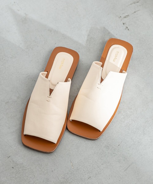 mystic（ミスティック）の「スリッポンサンダル（サンダル・レディース・ブラック/アイボリー・38/36/37）」の5枚目の写真