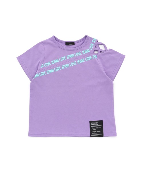JENNI love(ジェニィラブ)の「防蚊肩あきクロスデザインTシャツ(Tシャツ/カットソー・キッズ・ブラック/パープル/チェリーピンク・130cm/140cm/150cm/160cm)」の8枚目の写真