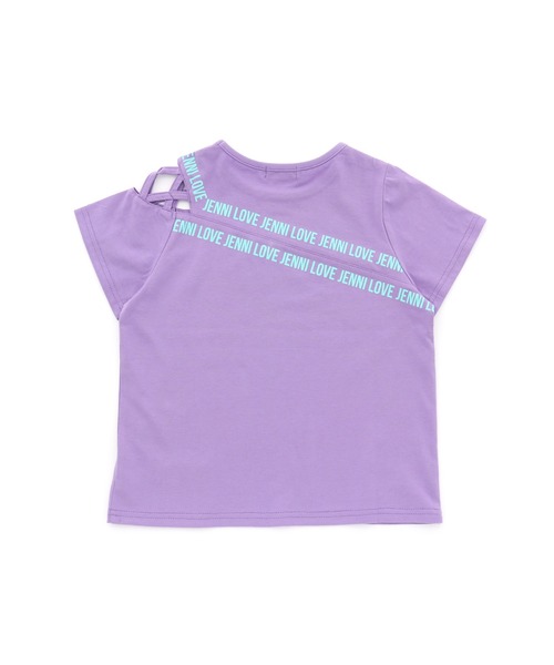 JENNI love(ジェニィラブ)の「防蚊肩あきクロスデザインTシャツ(Tシャツ/カットソー・キッズ・ブラック/パープル/チェリーピンク・130cm/140cm/150cm/160cm)」の15枚目の写真