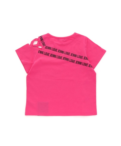 JENNI love(ジェニィラブ)の「防蚊肩あきクロスデザインTシャツ(Tシャツ/カットソー・キッズ・ブラック/パープル/チェリーピンク・130cm/140cm/150cm/160cm)」の11枚目の写真