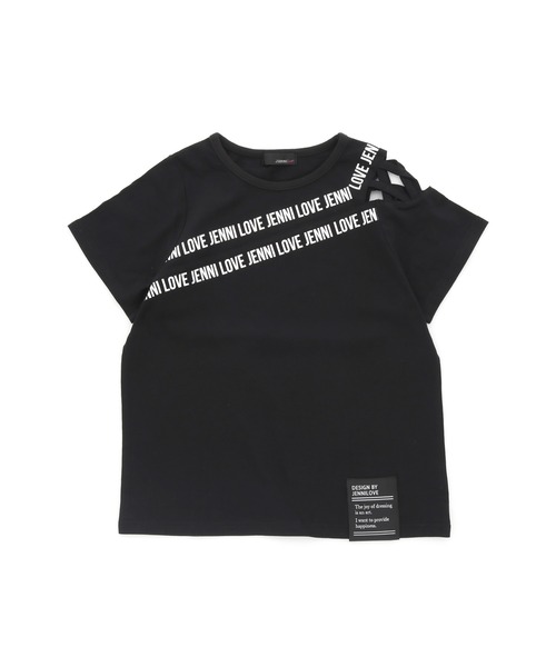 JENNI love(ジェニィラブ)の「防蚊肩あきクロスデザインTシャツ(Tシャツ/カットソー・キッズ・ブラック/パープル/チェリーピンク・130cm/140cm/150cm/160cm)」の6枚目の写真