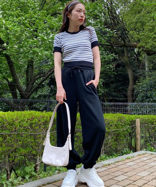 WEGO（ウィゴー）の「WEGO/マルチボーダー半袖トップス（Tシャツ/カットソー・レディース・ブラック/イエロー/グリーン・FREE）」の11枚目の写真