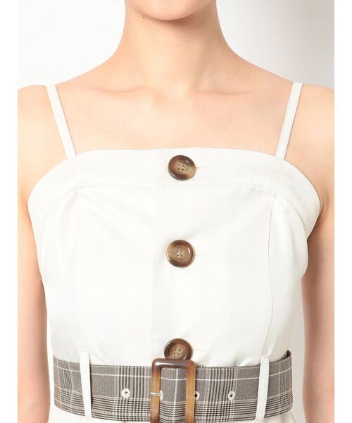 GYDA（ジェイダ）の「フロントボタン2WAYフレアベアワンピース（ワンピース・レディース・アイボリー/ダークブラウン/ダークオレンジ・FREE）」の21枚目の写真