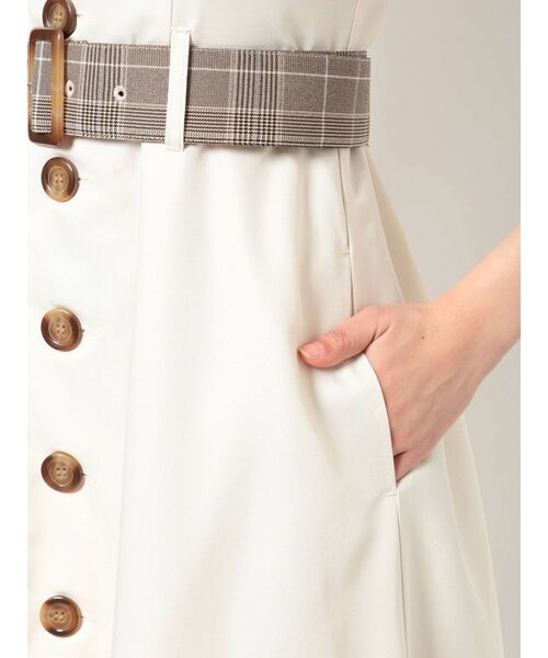 GYDA（ジェイダ）の「フロントボタン2WAYフレアベアワンピース（ワンピース・レディース・アイボリー/ダークブラウン/ダークオレンジ・FREE）」の19枚目の写真