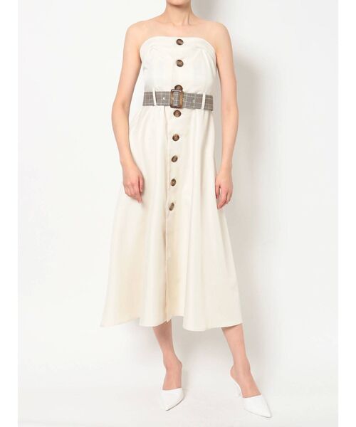 GYDA（ジェイダ）の「フロントボタン2WAYフレアベアワンピース（ワンピース・レディース・アイボリー/ダークブラウン/ダークオレンジ・FREE）」の17枚目の写真