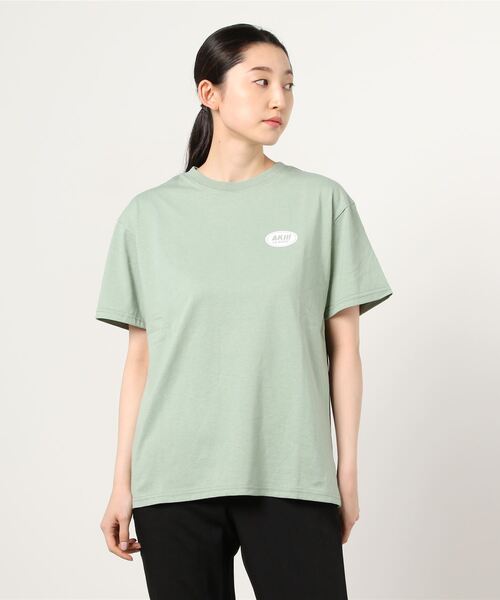 AKIII CLASSIC(アキクラシック)の「【ムラサキスポーツ別注】AKIIICLASSIC/アキクラシック バックプリントロゴTシャツ SAK-2141(Tシャツ/カットソー・レディース・グリーン/ベージュ/ホワイト・L/M)」の6枚目の写真
