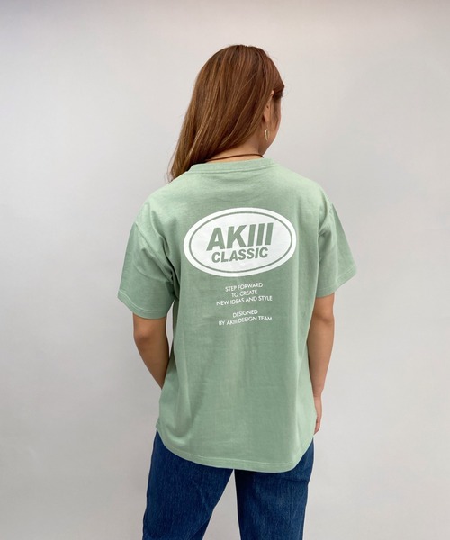 AKIII CLASSIC(アキクラシック)の「【ムラサキスポーツ別注】AKIIICLASSIC/アキクラシック バックプリントロゴTシャツ SAK-2141(Tシャツ/カットソー・レディース・グリーン/ベージュ/ホワイト・L/M)」の12枚目の写真