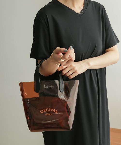 ORCIVAL（オーシバル）の「ORCIVAL　CLEAR PVC トートバッグ S（トートバッグ・レディース・オフホワイト/ブラウン・ONE）」の3枚目の写真