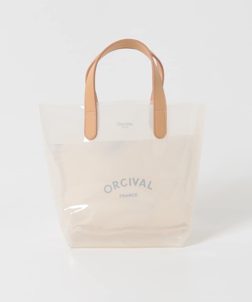 ORCIVAL（オーシバル）の「ORCIVAL　CLEAR PVC トートバッグ S（トートバッグ・レディース・オフホワイト/ブラウン・ONE）」の4枚目の写真