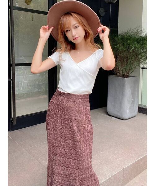 RESEXXY(リゼクシー)の「2WAYリブTシャツ(Tシャツ/カットソー・レディース・ホワイト/ブラック/モカ・FREE)」の18枚目の写真