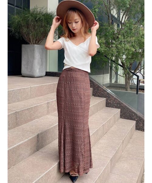 RESEXXY(リゼクシー)の「2WAYリブTシャツ(Tシャツ/カットソー・レディース・ホワイト/ブラック/モカ・FREE)」の20枚目の写真