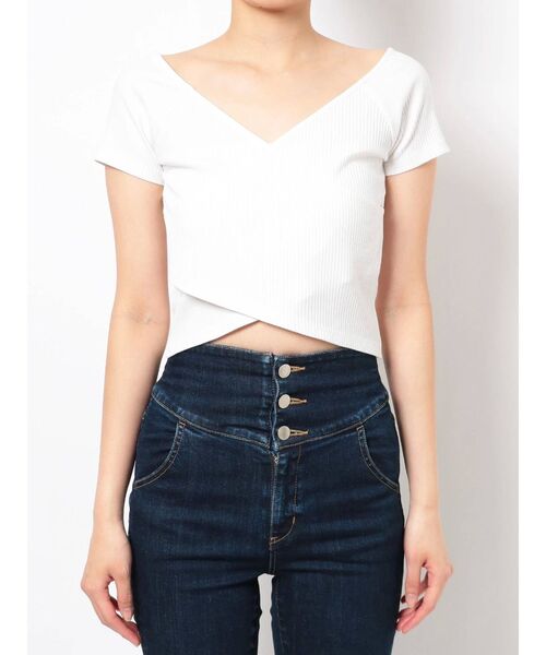 RESEXXY(リゼクシー)の「2WAYリブTシャツ(Tシャツ/カットソー・レディース・ホワイト/ブラック/モカ・FREE)」の22枚目の写真