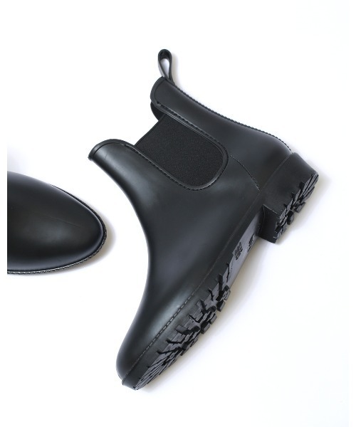 Emma Francis（エマフランシス）の「サイドゴア ショートレインブーツ（レインシューズ・レディース・ブラック・M/L/LL/S）」の10枚目の写真