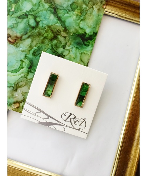 tone(トーン)の「【零-Rei-】瞬きシリーズ レクタングルピアス(MA)(ピアス(両耳用)・レディース・パープル/レッド/カーキ/グリーン/ピンク系その他/ピンク/ブルー/オレンジ/イエロー/ターコイズブルー/ブラウン/グリーン系その他/ピンク系/ブルー系その他・FREE)」の3枚目の写真