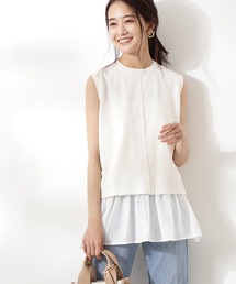 N.（N. Natural Beauty Basic） | サイドスリットノースリーブニット(ニット/セーター)