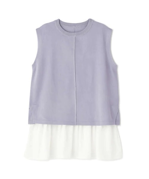 N.(N. Natural Beauty Basic)(エヌエヌナチュラルビューティーベーシック)の「サイドスリットノースリーブニット(ニット/セーター・レディース・ホワイト/ブルー/グレー・MEDIUM)」の11枚目の写真