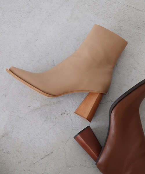 EVOL（イーボル）の「【EVOL】  スクエアショートブーツ IR9648（ブーツ・レディース・ブラック/ベージュ/ブラウン/アイボリー・22.5cm/23.5cm/24.5cm/23.0cm/24.0cm/25.0cm）」の11枚目の写真