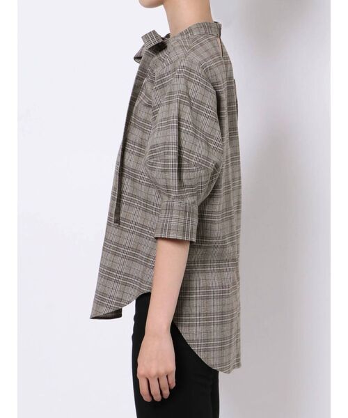 MERCURYDUO（マーキュリーデュオ）の「アシメボウタイハーフスリーブブラウス（シャツ/ブラウス・レディース・アイボリー/ベージュ/その他1・FREE）」の5枚目の写真