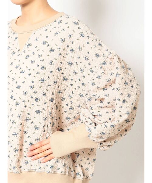 merry jenny(メリージェニー)の「floral ルーズパフtops(Tシャツ/カットソー・レディース・ベージュ/オフホワイト・FREE)」の8枚目の写真