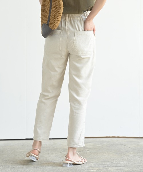 rps（アールピーエス）の「綿麻ツイルラッピングマムパンツ（その他パンツ・レディース・ベージュ/ネイビー/カーキ/アイボリー・M/L）」の11枚目の写真
