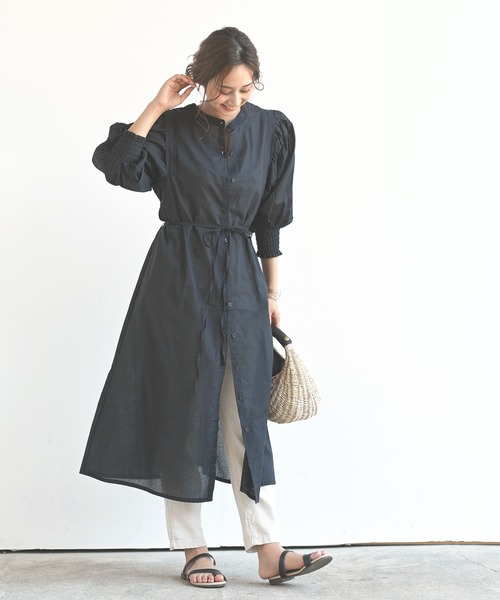 rps（アールピーエス）の「綿麻ツイルラッピングマムパンツ（その他パンツ・レディース・ベージュ/ネイビー/カーキ/アイボリー・M/L）」の14枚目の写真