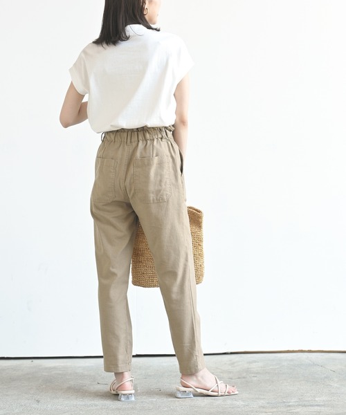 rps（アールピーエス）の「綿麻ツイルラッピングマムパンツ（その他パンツ・レディース・ベージュ/ネイビー/カーキ/アイボリー・M/L）」の17枚目の写真