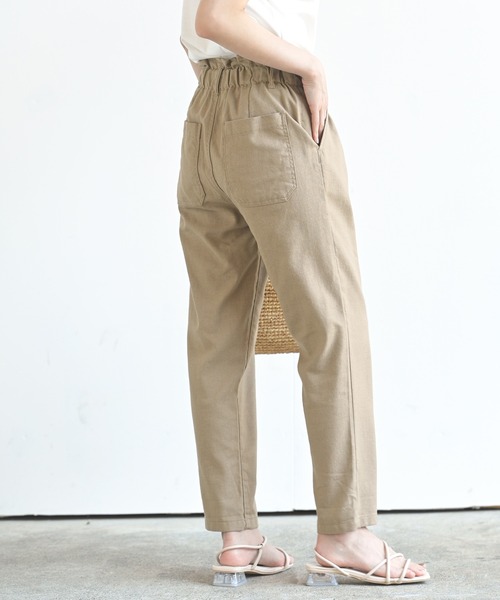 rps（アールピーエス）の「綿麻ツイルラッピングマムパンツ（その他パンツ・レディース・ベージュ/ネイビー/カーキ/アイボリー・M/L）」の21枚目の写真