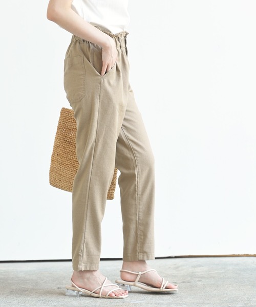 rps（アールピーエス）の「綿麻ツイルラッピングマムパンツ（その他パンツ・レディース・ベージュ/ネイビー/カーキ/アイボリー・M/L）」の22枚目の写真