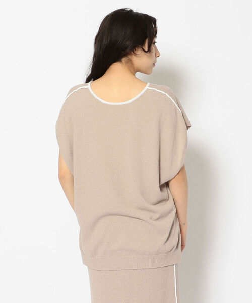 EACH.（イーチ）の「EACH（イーチ）PIPING PILE VEST（Tシャツ/カットソー・レディース・カーキ/ベージュ・FREE）」の3枚目の写真