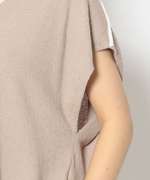 EACH.（イーチ）の「EACH（イーチ）PIPING PILE VEST（Tシャツ/カットソー・レディース・カーキ/ベージュ・FREE）」の6枚目の写真