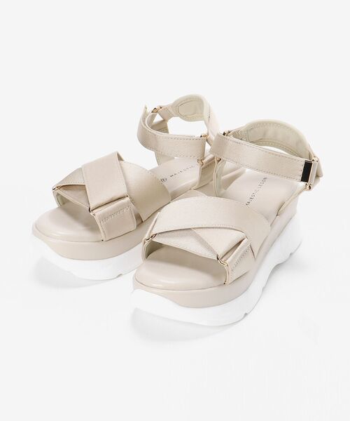 MAJESTIC LEGON（マジェスティックレゴン）の「クロスボリュームスポサン（サンダル・レディース・ブラック/ピンク/アイボリー・MEDIUM/LARGE）」の14枚目の写真