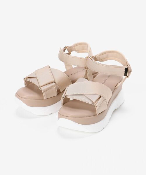 MAJESTIC LEGON（マジェスティックレゴン）の「クロスボリュームスポサン（サンダル・レディース・ブラック/ピンク/アイボリー・MEDIUM/LARGE）」の16枚目の写真