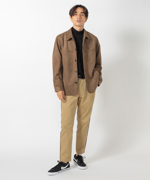 UNION STATION(ユニオンステーション)の「【ストレッチ】スウェードカバーオール(カバーオール・メンズ・ブラック/グレー系その他・LL/M/L)」の9枚目の写真