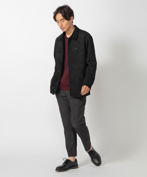 UNION STATION(ユニオンステーション)の「【ストレッチ】スウェードカバーオール(カバーオール・メンズ・ブラック/グレー系その他・LL/M/L)」の16枚目の写真