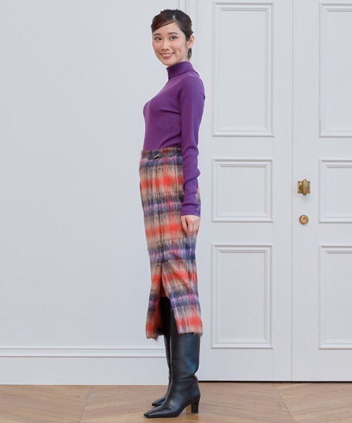 ANAYI（アナイ）の「ウールシルクリブタートルネック プルオーバー