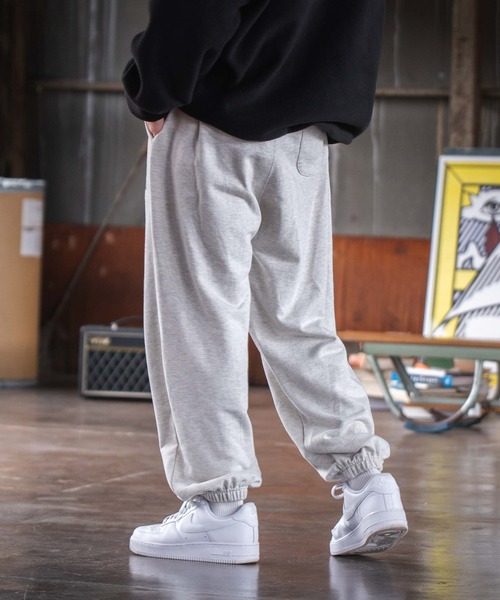 WEGO（ウィゴー）の「WEGO/ヘビーウエイトカレッジ裏毛スウェットパンツ（スウェットパンツ・メンズ・ダークグリーン/ネイビー/オートミール/杢グレー・MEDIUM/LARGE）」の5枚目の写真