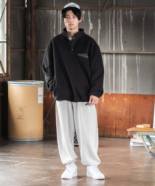 WEGO（ウィゴー）の「WEGO/ヘビーウエイトカレッジ裏毛スウェットパンツ（スウェットパンツ・メンズ・ダークグリーン/ネイビー/オートミール/杢グレー・MEDIUM/LARGE）」の11枚目の写真