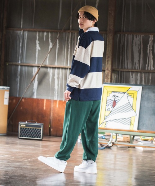 WEGO（ウィゴー）の「WEGO/ヘビーウエイトカレッジ裏毛スウェットパンツ（スウェットパンツ・メンズ・ダークグリーン/ネイビー/オートミール/杢グレー・MEDIUM/LARGE）」の18枚目の写真