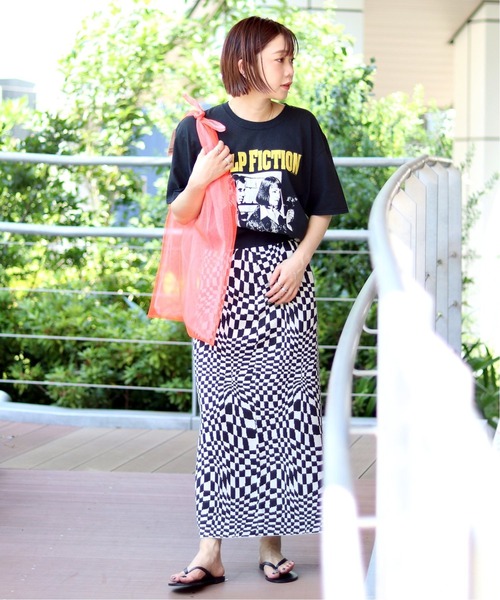 JOINT WORKS（ジョイントワークス）の「J-ウェーブチェックジャガードスカート（スカート・レディース・ブラック/ボルドー・FREE）」の13枚目の写真